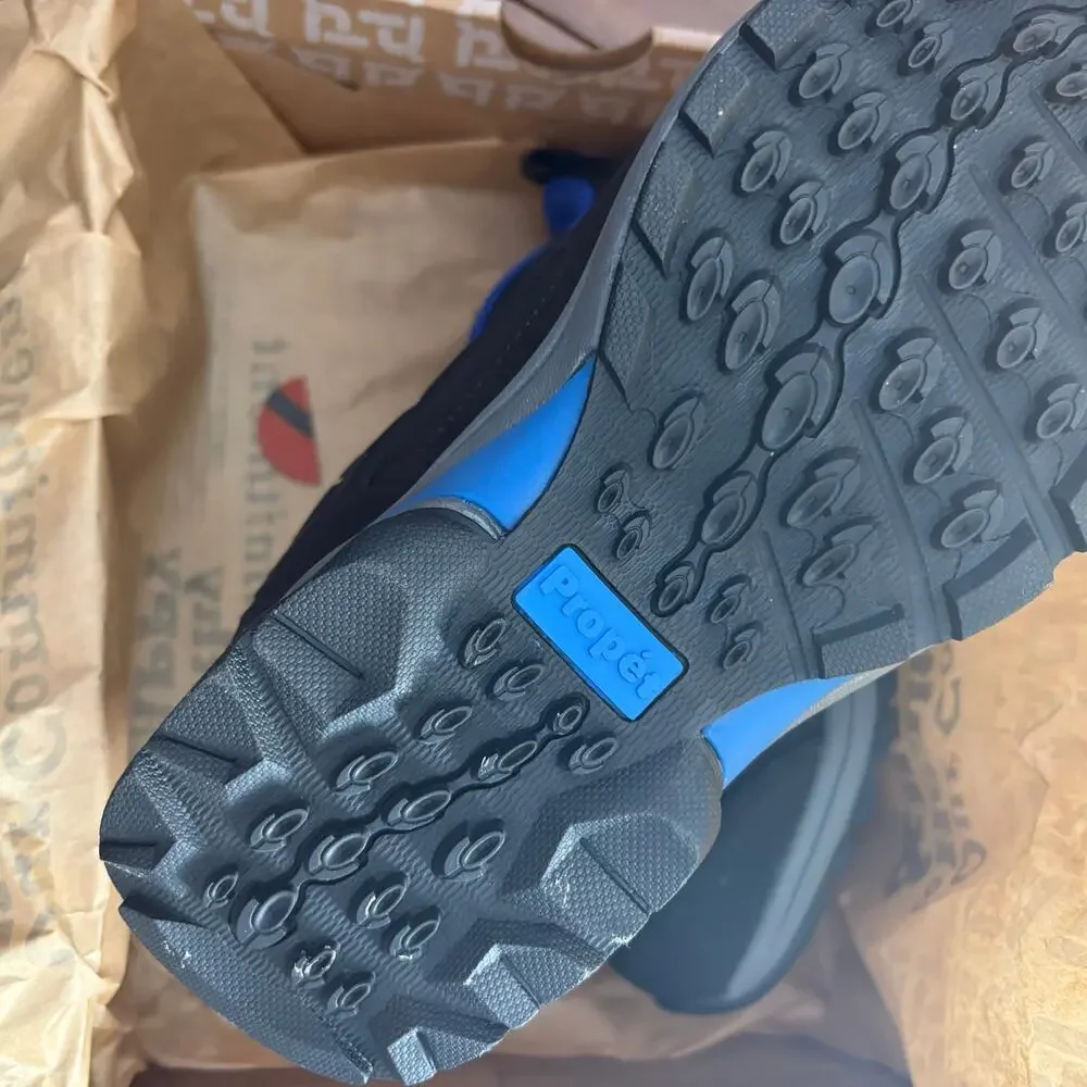 Propet Womens Peak Hiking Boots 6.5 NWT Black Blue Ankle Camp Waterproof Climb